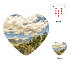 Valley And Andes Range Mountains Latacunga Ecuador Playing Cards (heart) 