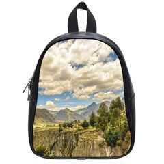 Valley And Andes Range Mountains Latacunga Ecuador School Bags (small)  by dflcprints