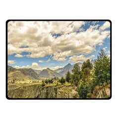 Valley And Andes Range Mountains Latacunga Ecuador Fleece Blanket (small)