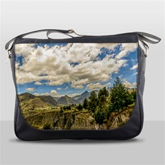 Valley And Andes Range Mountains Latacunga Ecuador Messenger Bags by dflcprints