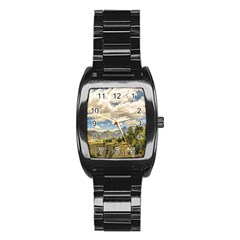 Valley And Andes Range Mountains Latacunga Ecuador Stainless Steel Barrel Watch by dflcprints