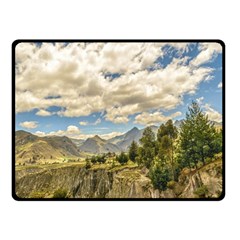 Valley And Andes Range Mountains Latacunga Ecuador Double Sided Fleece Blanket (small)  by dflcprints