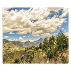 Valley And Andes Range Mountains Latacunga Ecuador Double Sided Flano Blanket (small)  by dflcprints