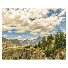 Valley And Andes Range Mountains Latacunga Ecuador Double Sided Flano Blanket (medium)  by dflcprints