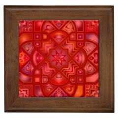 Geometric Line Art Background Framed Tiles by Nexatart