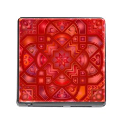 Geometric Line Art Background Memory Card Reader (square)