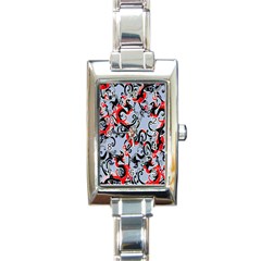 Dragon Pattern Rectangle Italian Charm Watch