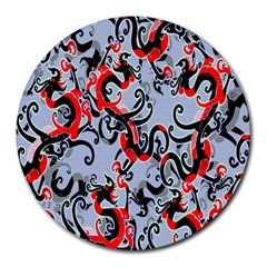 Dragon Pattern Round Mousepads by Nexatart