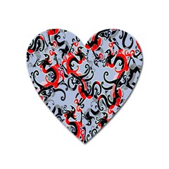 Dragon Pattern Heart Magnet