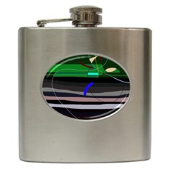 Abstraction Hip Flask (6 Oz) by Valentinaart