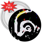 Abstraction 3  Buttons (10 pack)  Front