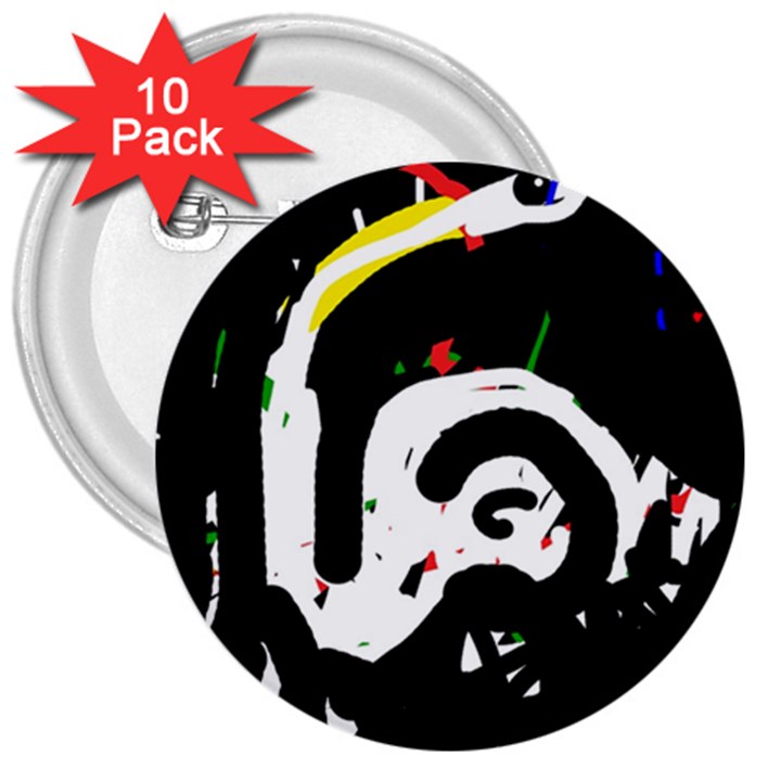 Abstraction 3  Buttons (10 pack) 