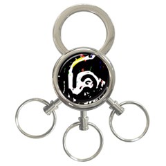 Abstraction 3-Ring Key Chains