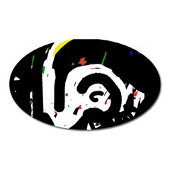 Abstraction Oval Magnet