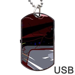 Abstraction Dog Tag Usb Flash (two Sides) by Valentinaart