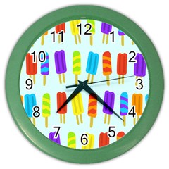 Food Pattern Color Wall Clocks