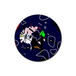 Abstraction Rubber Coaster (Round)  Front