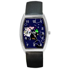 Abstraction Barrel Style Metal Watch by Valentinaart