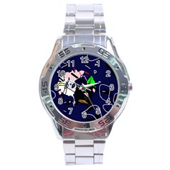 Abstraction Stainless Steel Analogue Watch