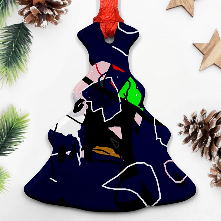 Abstraction Christmas Tree Ornament (Two Sides)