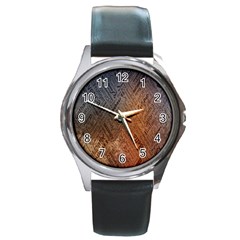 Typography Round Metal Watch