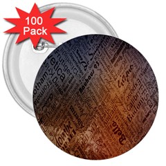 Typography 3  Buttons (100 Pack) 