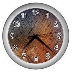 Typography Wall Clocks (silver) 