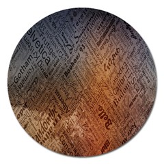 Typography Magnet 5  (round)