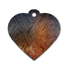 Typography Dog Tag Heart (one Side) by Nexatart