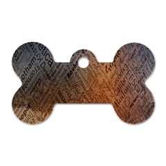 Typography Dog Tag Bone (one Side) by Nexatart