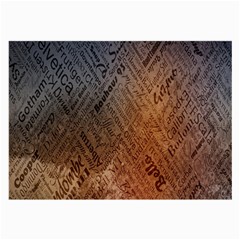 Typography Large Glasses Cloth (2-side) by Nexatart