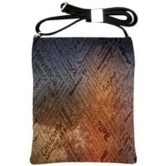 Typography Shoulder Sling Bags