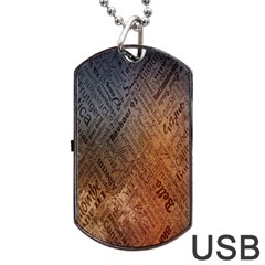 Typography Dog Tag Usb Flash (one Side)