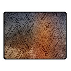 Typography Double Sided Fleece Blanket (small) 