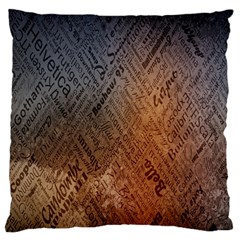 Typography Standard Flano Cushion Case (one Side) by Nexatart