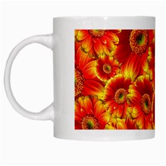 Gerbera Flowers Blossom Bloom White Mugs by Nexatart