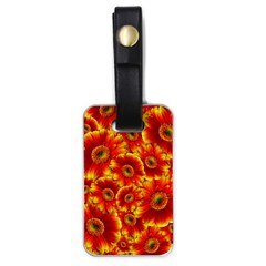 Gerbera Flowers Blossom Bloom Luggage Tags (one Side)  by Nexatart