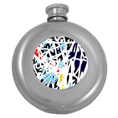 Abstraction Round Hip Flask (5 Oz) by Valentinaart