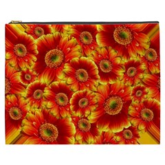 Gerbera Flowers Blossom Bloom Cosmetic Bag (xxxl)  by Nexatart