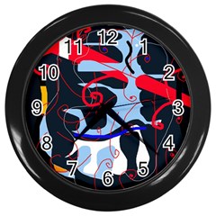 Abstraction Wall Clocks (black) by Valentinaart