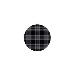 Plaid Checks Background Black 1  Mini Magnets