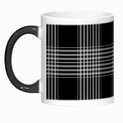 Plaid Checks Background Black Morph Mugs