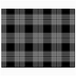 Plaid Checks Background Black Mini Button Earrings Front