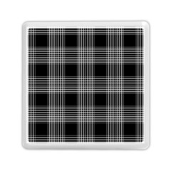 Plaid Checks Background Black Memory Card Reader (square)  by Nexatart