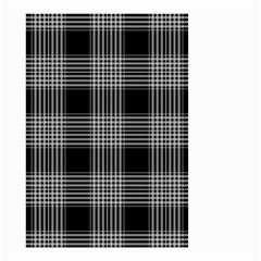 Plaid Checks Background Black Small Garden Flag (two Sides) by Nexatart