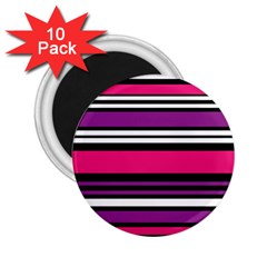 Stripes Colorful Background 2 25  Magnets (10 Pack)  by Nexatart