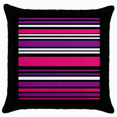 Stripes Colorful Background Throw Pillow Case (black)