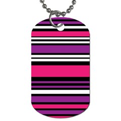 Stripes Colorful Background Dog Tag (one Side)