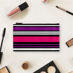 Stripes Colorful Background Cosmetic Bag (small)  by Nexatart