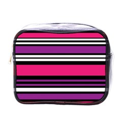 Stripes Colorful Background Mini Toiletries Bags by Nexatart